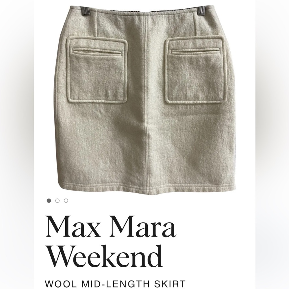 Max mara weekend wool mid length skirt. 2 pockets. Nice layering piece